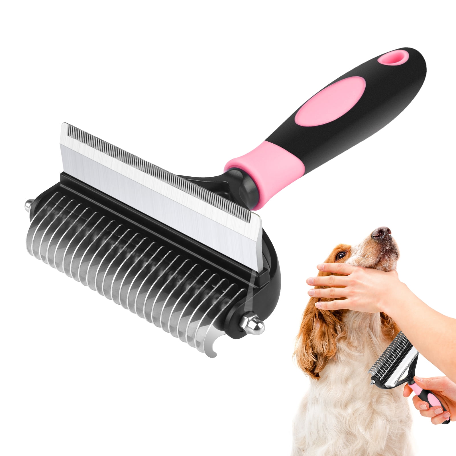 Dog Deshedding Brush Furminator Dog Undercoat Rake For Dogs, In