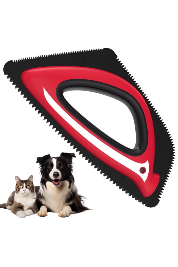 Pet Hair Remover, Reusable Dog and Cat Hair Remover Brush for Furniture,Car,Carpet - Red