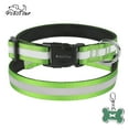 thumbnail image 1 of PcEoTllar Reflective Dog Collar - Ultra Soft Neoprene Padded Safety Nylon Collars with Quick Release Buckle for Medium Dogs (Green), 1 of 7