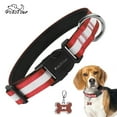 thumbnail image 1 of PcEoTllar Reflective Dog Collar - Ultra Soft Neoprene Padded Safety Waterproof Nylon Collars with Quick Release Buckle for Large Dogs (Red), 1 of 7