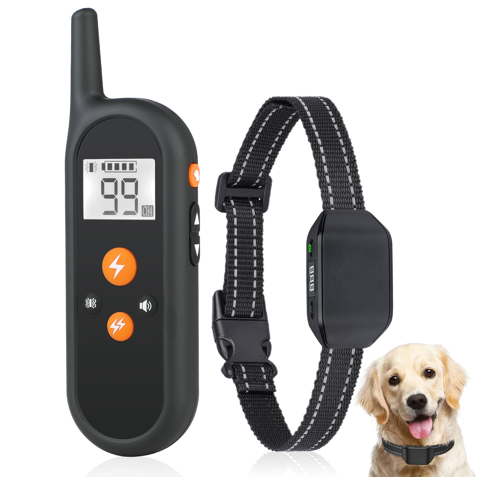 PcEoTllar Shock Collar with Remote 1000ft, 4 Modes Beep Vibration