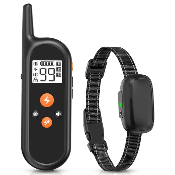 PcEoTllar Dog Training Collar, Dog Shock Collar with Remote, 4 Modes Beep Vibration Shock, Waterproof, Rechargeable Dog Shock Collar for Training Small Medium Large Dogs