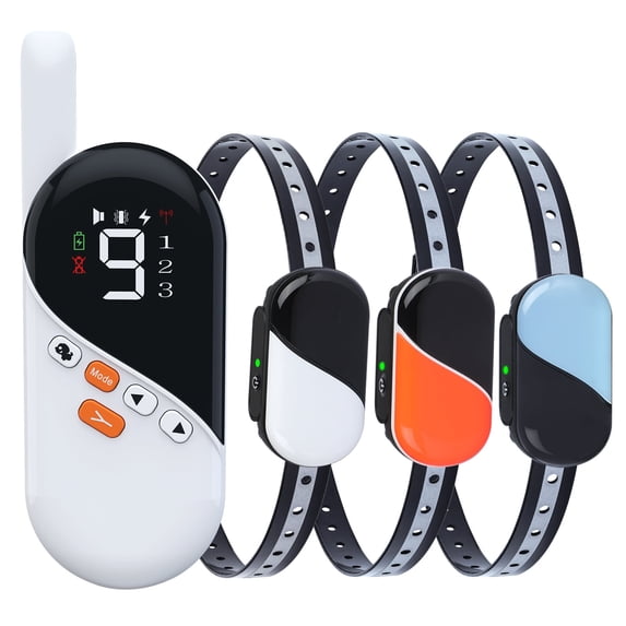 PcEoTllar Shock Collar with Remote for 3 Dogs ,Rechargeable Dog Training Collar 1000ft ,IPX7 Waterproof ,3 Modes Beep Vibration Shock for Small Medium Large Dogs