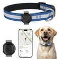 thumbnail image 1 of PcEoTllar Smart Tracker Collar – Personal & Item Location Tracker, No Monthly Fee, Works with Apple Find My (iOS Only), Anti-Lost Device, Blue, M, 1 of 8