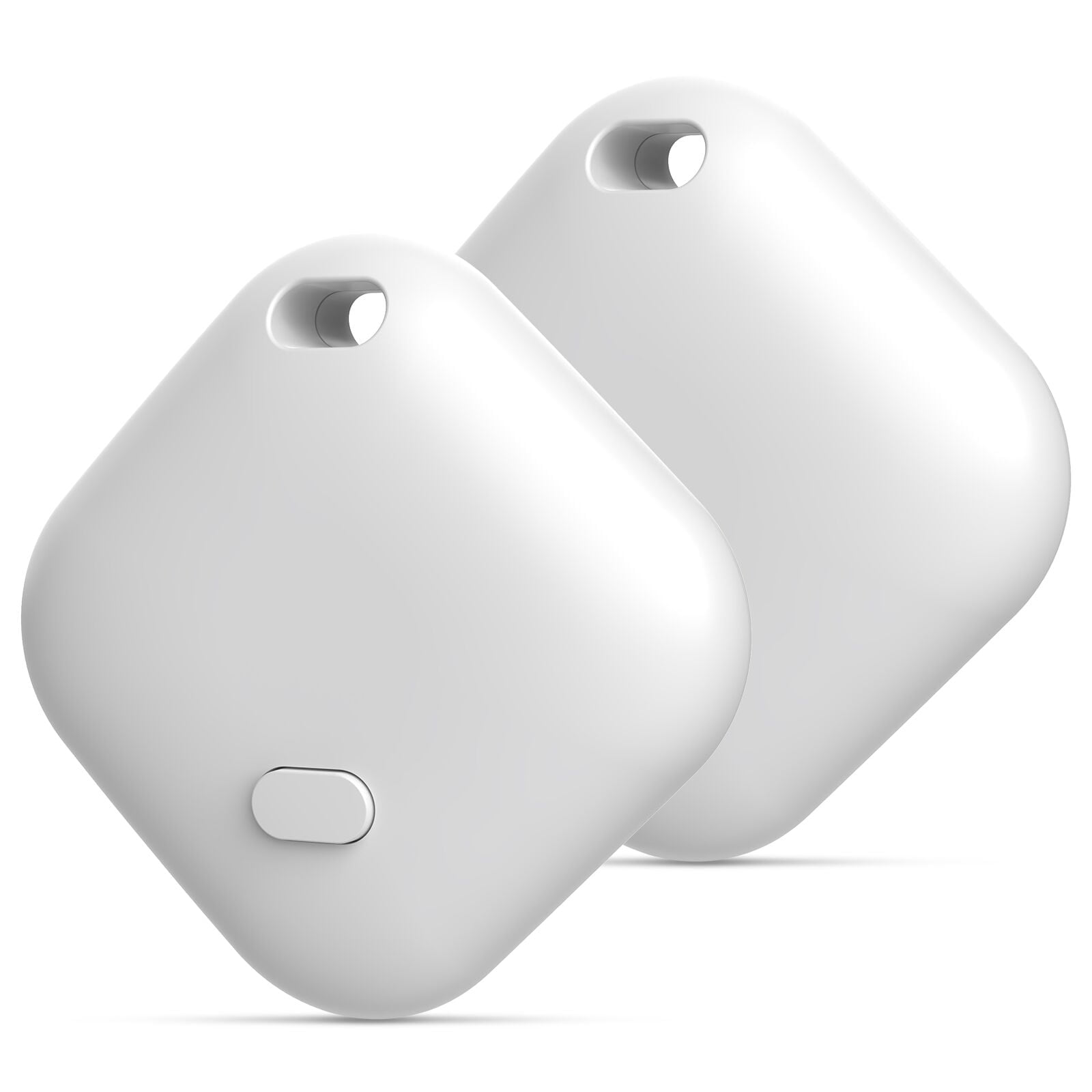 PcEoTllar Bluetooth Tracker, Keys Finder and Item Locator for IOS Find My - 2 Pack - White