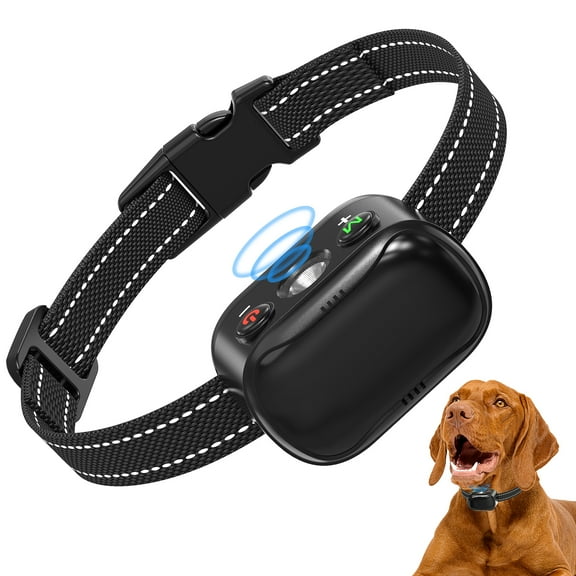 PcEoTllar Ultrasonic Dog Bark Collar, Rechargeable Anti Barking Collar with Beep, Vibration & Ultrasonic for Small Medium Large Dogs (Black)