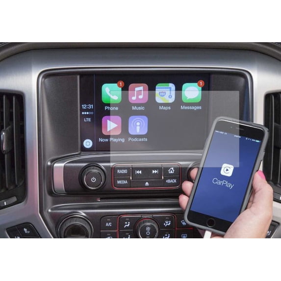 PcProfessional Screen Protector (Set of 2) for 2014 2015 2016 2017 2018 GMC Sierra 1500 / Sierra 1500 Denali 8" Touch Screen Display Navigation System High Clarity Anti Scratch Filters UV