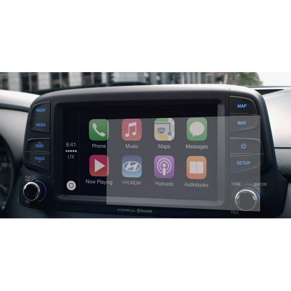PcProfessional Screen Protector (Set of 2) for 2020 Hyundai Kona Santa Fe Santa Fe XL Elantra Veloster 7 inch Infotainment Touch Screen Display Anti Glare Anti Scratch Filters UV