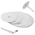 thumbnail image 1 of Pcapzz 11pcs Circular Saw Blades Set Professional Woodworking Saw Blade with 1 Pole Mini Circular Cutting Saw Blade for Cutting Wood Plastic Walnut, 1 of 11