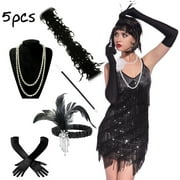 Pcapzz 1920'S Ladies Dress Gatsby Flapper Peaky Blinders Charleston Fancy Accessories