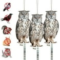 Pcapzz 3Pcs Owls to Keep Birds Away Bird Blinder Reflective Owl Bird