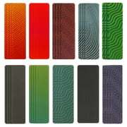Pcapzz 40Pcs Calm Stickers Set Portable Tactile Rough Textured Stickers Colorful Sensory Stickers Anti-Stress for Desk Computer Laptop Water Bottle 2.5x10cm
