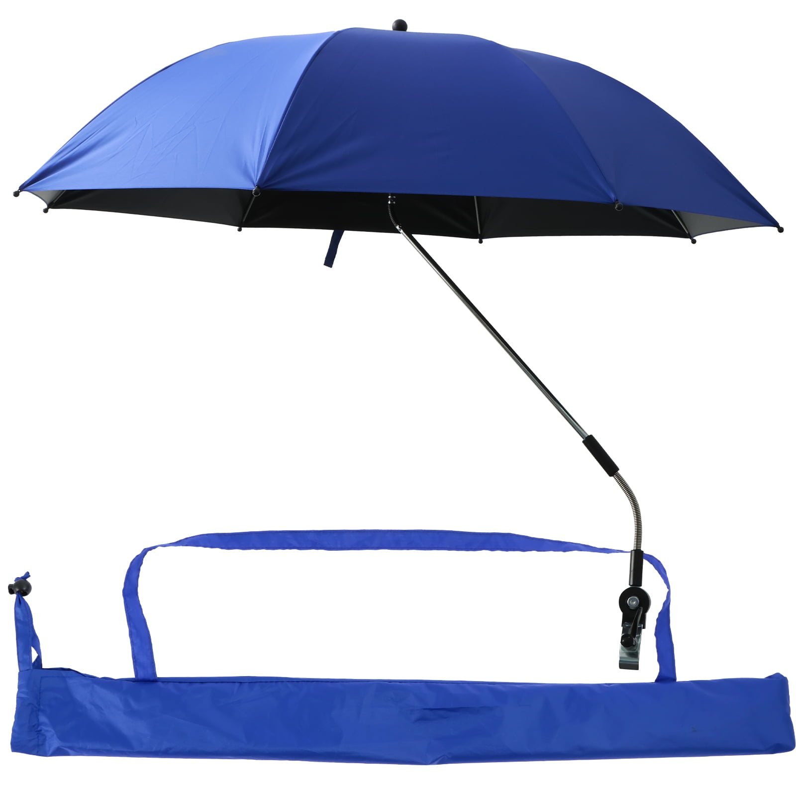 Pcapzz 42In Beach Umbrella with Clamp - Adjustable Resort Shade