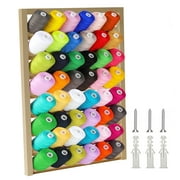 Pcapzz 54 Spool Wooden Thread Holder MultiPurpose Wooden Thread Rack Wall Mounted Sewing Thread Holder Organizer with Screws for Embroidery,Sewing Threads,Hair Band