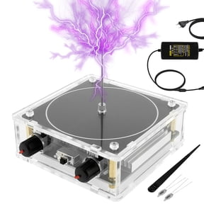 Pcapzz Bluetooth Music Coil,Bluetooth Music Teslas Coil,Touchable Artificial Lightning Arc Plasma Loudspeaker Wireless Transmission for Science Teaching Experiment Model