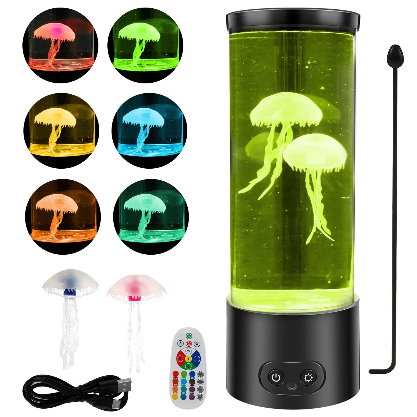 Pcapzz Bubble Jellyfish Lamp USB/Battery Operated LED 2 Simulated ...