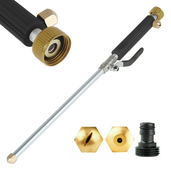 Pcapzz Car Washer Water Jet, Portable High Pressure Water Gun, Extendable Garden Hose Watering Sprayer with Nozzle Tips For Car Window Glass Washing