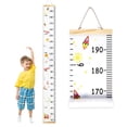 thumbnail image 1 of Pcapzz Children Height Measuring Rulers from Baby to Adult Removable Roll Up Children Height Measure Chart with Wood Frame Cute  Wall Hanging Baby Growth Chart Waterproof Height Chart for Kids Room, 1 of 11
