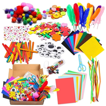 Pcapzz DIY Art Craft,Arts Set for Toddlers Crafting Kindergarten Homeschool Supplies