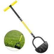 Pcapzz Edger，Garden Edger Half Moon Saw-Tooth Hand Edger Manual Lawn Step Edger with Long Handle Landscaping Edging Tool for Sidewalk Driveway Flower Beds