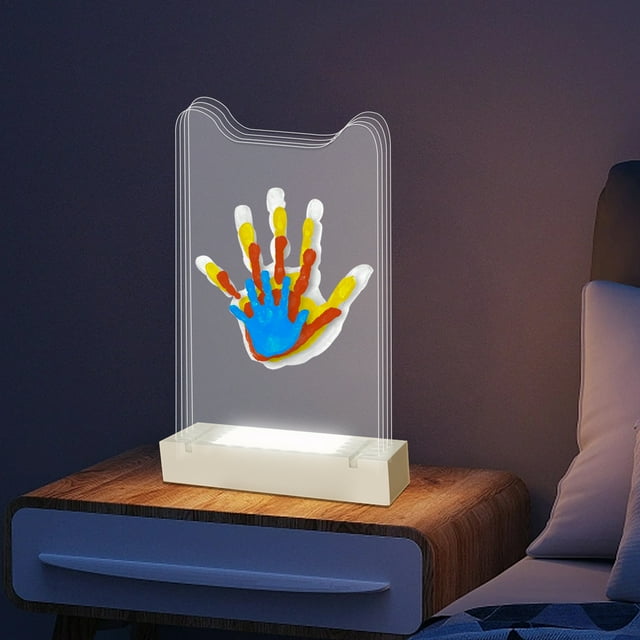 Pcapzz Family Handprint Kit Baby Hand and Footprint Kits with Light DIY