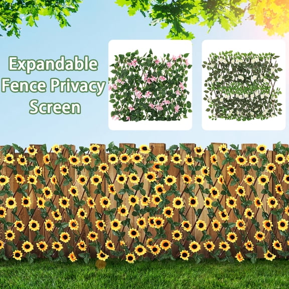 Pcapzz Fence,Artificial Leaf Fence Expandable Faux Leaf Privacy Fence Realistic Leaf Screen Hedge Grass Decorative Backdrop for Garden Patio Yard Balcony Home Decoration