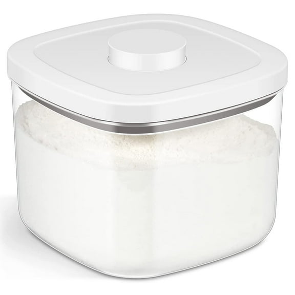 Pcapzz Food Storage Container,Airtight Rice Container with Lid Measuring Cup 10 lbs Reusable Food Grade BPA Free Clear Rice Bucket for Kitchen Pantry
