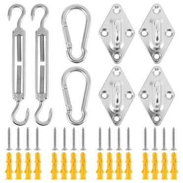 Pcapzz Garden Sun Shade Sail Fixing Kit Canopy Awning Hardware Fittings Repair Set