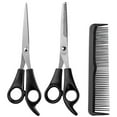 thumbnail image 1 of Pcapzz Hair Cutting Scissors Shears/Thinning/Set,3Pcs Professional Haircut Scissors Kit with Thinning Scissor, Flat Scissor,Comb,Reusable Stainless Steel Scissors Set for Barber, Salon, Home, 1 of 11