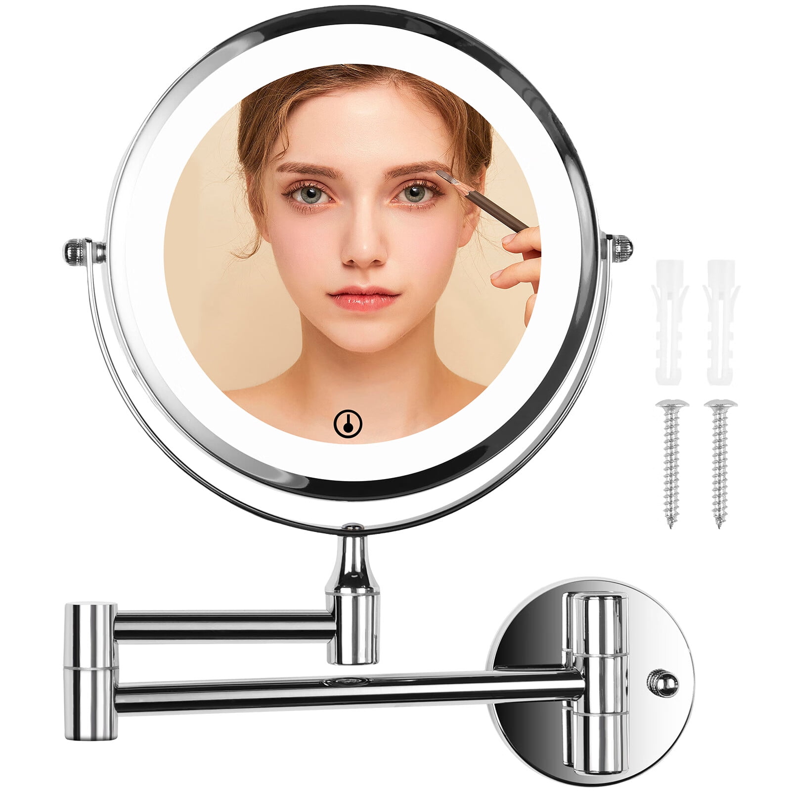 Pcapzz Lighted Makeup Mirror,Wall Mounted Vanity Mirror with 21 LED