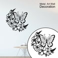 thumbnail image 1 of Pcapzz Metal Butterfly Wall Art Flower Wing Metal Wall Decor Rust-Proof Butterfly Silhouette Artwork for Room Office Decor, 1 of 9
