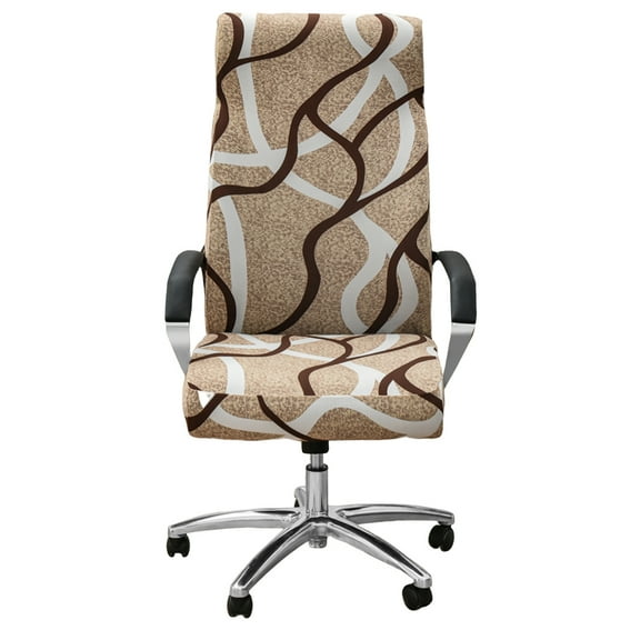EUWBSSR Office Chair Cover with Zipper Printed Computer Chair Cover Stretch Desk Chair Cover Elastic Computer Chair Slipcover All Round Protection Seat Cover