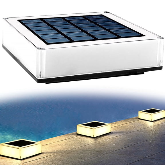 Pcapzz Outdoor Modern Post Light Waterproof Solar Column Lamp Auto ON/OFF Solar Post Light for Porch Patio Garden Fence