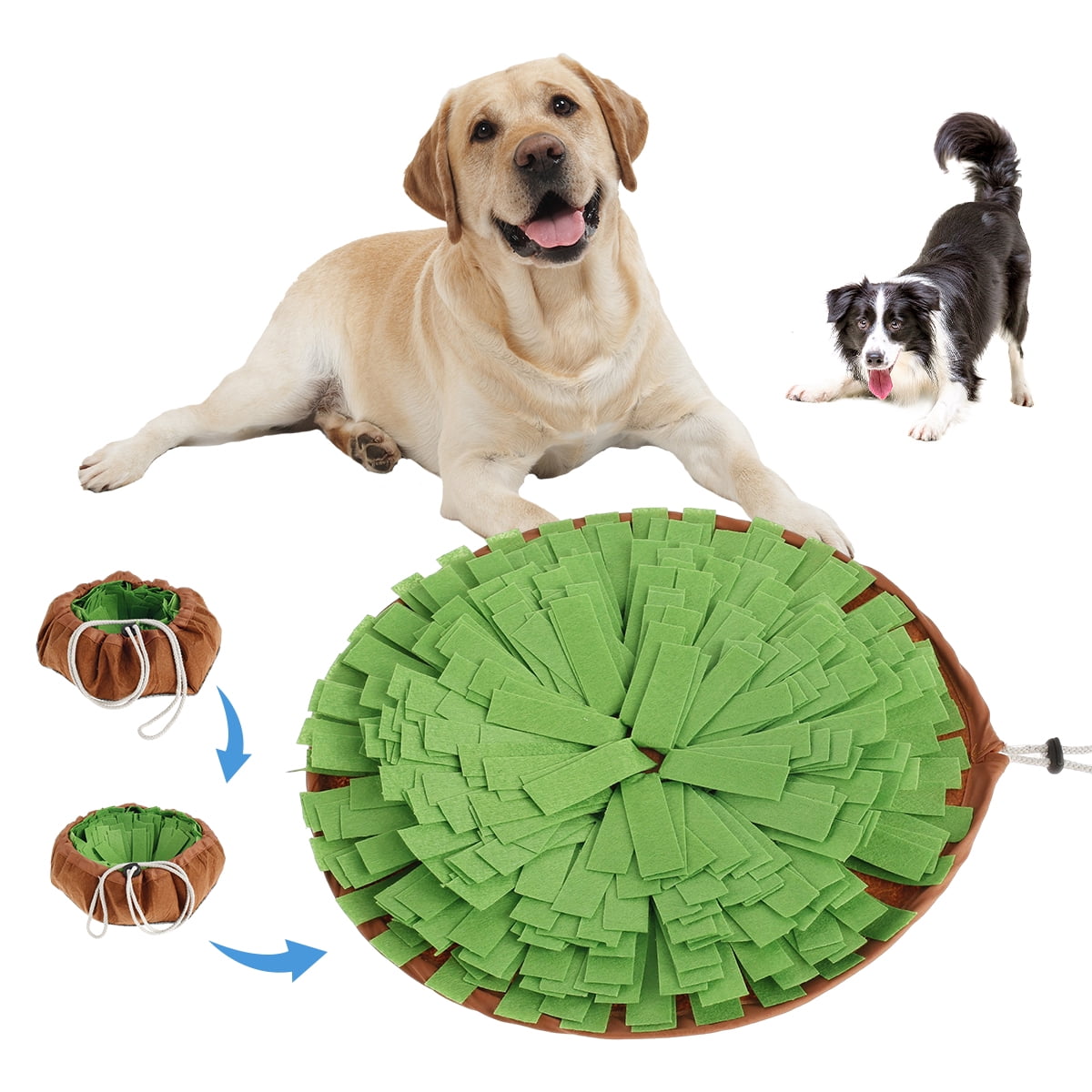 Pcapzz Snuffle Mat for Dogs Feeding Mat Interactive Dog Sniffing Foraging  Mat Dog Toys for Encouraging Natural Foraging Skills 
