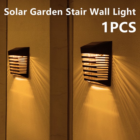Pcapzz Solar Step Lights Outdoor Solar Fence Lights Waterproof Solar Deck Lights Decor Solar Wall Light for Fences Steps Garden Yard