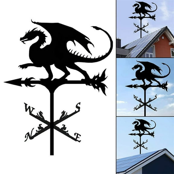 Pcapzz Weathervane,Dragon Weathervane,Wind Direction Indicator for Roof Weathervane Garden Lawn Yard Patio Decor