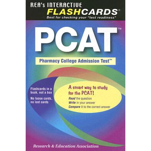 Pre-Owned PCAT Flashcard Book (REA) - PHARMACY COLLEGE ADMIN TEST (PCAT Test Preparation) (Paperback) 0738601403 9780738601403