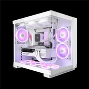 Pccooler C3T500 ARGB WH CPS - C3 T500 ARGB White - Mid Tower - Gaming Desktop Case with 6 ARGB Fans - ATX -M-ATX & ITX - 270 Column Free Panoramic View - 360 mm Radiator & 400 mm GPU Support-