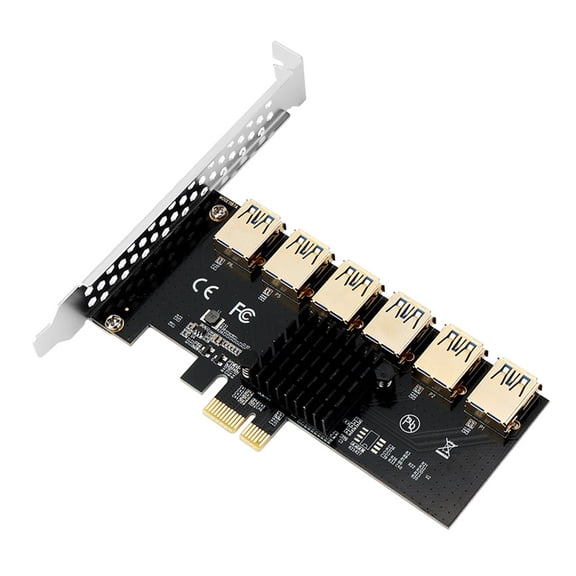 Pci for Express Pci-e 1X To 6 Ports USB Expansion Card Pcie X1 To X4 X8 X16 Pcie Riser Extender For BTC Mining