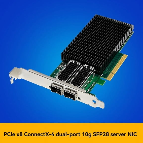 Pcie X8 X-4 Dual-Port 10G Sfp28 Fiber Optic Network Card Adapter