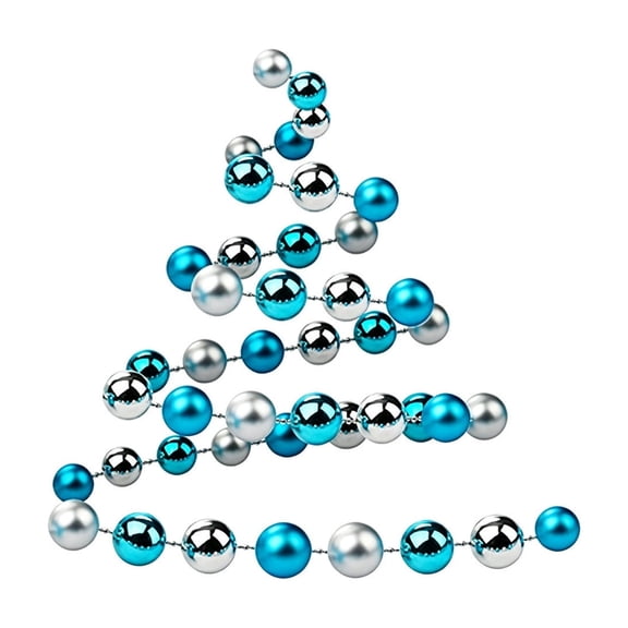 Pcksrro 7.5ft Christmas Ball Garland 32 Pcs 5cm Shatterproof Metallic Ornament String For Tree Mantel Fireplace Window Home Indoor Decoration Gift