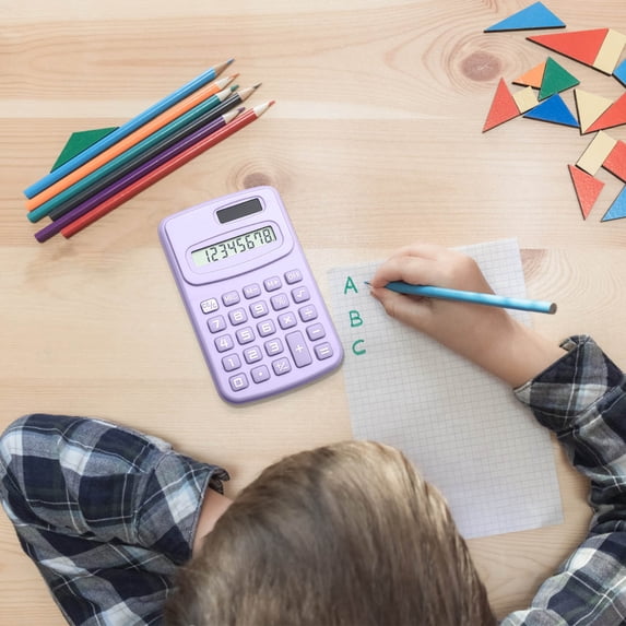 Pcksrro Calculator Office Stationery Calculator Basic Standard Calculators Mini Digital Desktop Calculator With 8-Digit Lcd Display. Calculator Pocket Size For Home School For Kids