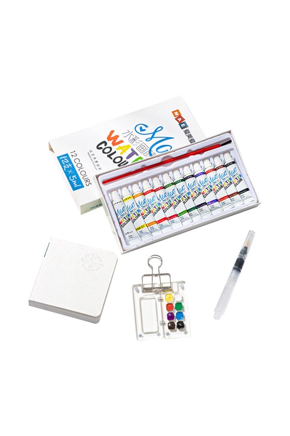 Fours Seasons Times Mini Watercolor Paint Box Acrylic Box Hand Hand Account Sketching Travel Painting Book