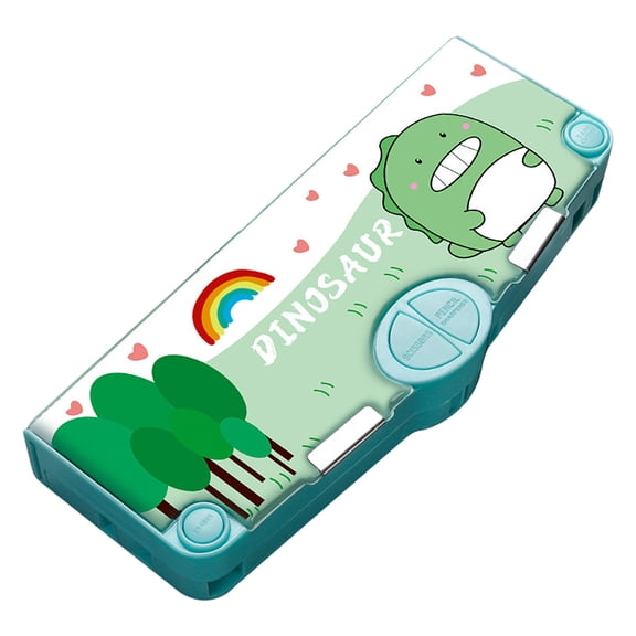 Pcksrro Pencil Box Office Stationery Writing Chest New Multi-Functional Stationery Box With High Appearance, Handsome Male And Female Students, Double Layer Pencil Case
