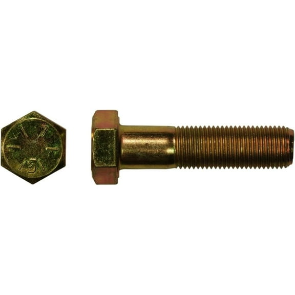 Pcs) 7/16"-20 x 2" Grade 8 Hex Head Bolt Zinc Yellow - U-Turn