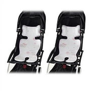 Pcs Baby Stroller Liner Seat Pad Cooling Mat Car Seat High Chair Washable (2 Pack, Pattern)