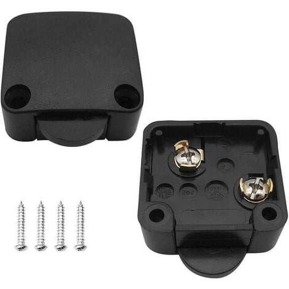 Pcs Cabinet Door Switches Automatic Switch 1A 250V Closet Lamp Switches (Black)
