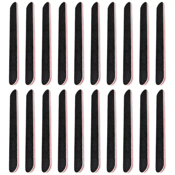 Pcs Nail Files Bulk, 7.1 in / 18 cm Black Sandpaper Red Core Nail Files 100/180 Grit, Double Sided Emery Board, Professional Manicure Pedicure Tool
