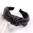 thumbnail image 1 of Pcs Pu Leather Cross Knotted Headbands, Top Knot Pu Headband Mothers Daughters Gifts Hair Accessoy for Girls and Women (Pu Leather Combo), 1 of 10