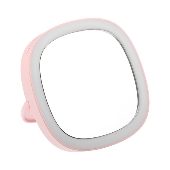 Pcs Vanity Mirror 3 Color Lighting Modes Rechargeable with USB Port Round Shape Pink